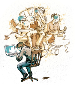 busy man clipart