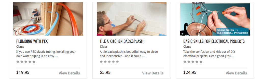 Offerings from The Family Handyman's DIY University