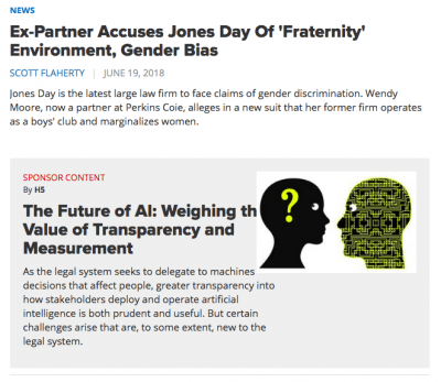Sponsored content as it appears in the feed of ALM's The American Lawyer.