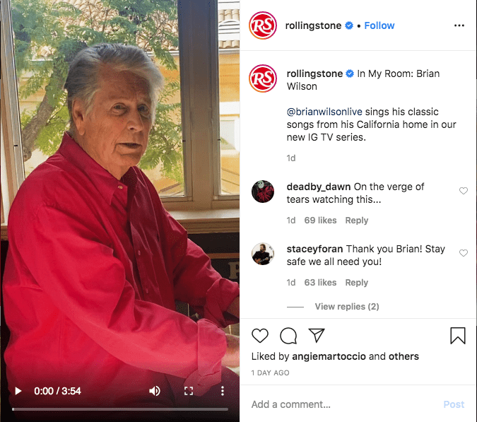 Rolling Stone Launches IGTV Concert Series In Response to COVID-19